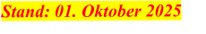 Stand: 01. Oktober 2025